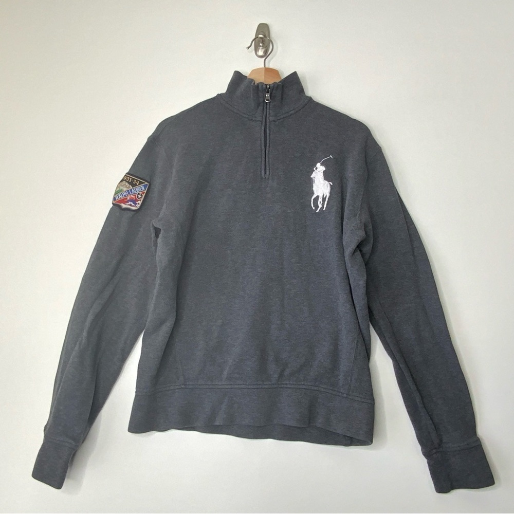Polo by Ralph Lauren Gray Quarter-Zip Sweater